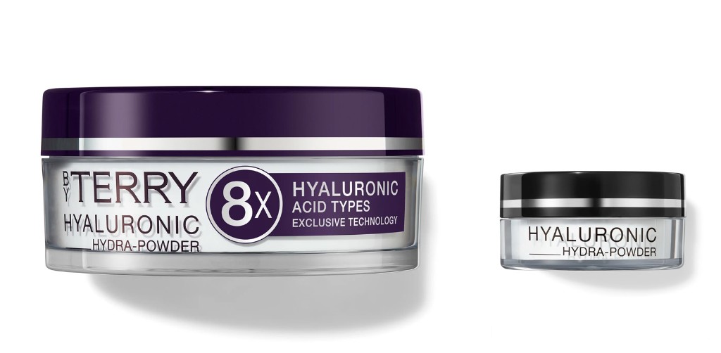 Comparaison du format vente et du format travel size By Terry Hyaluronic Hydra-Powder conditionné par Livcer