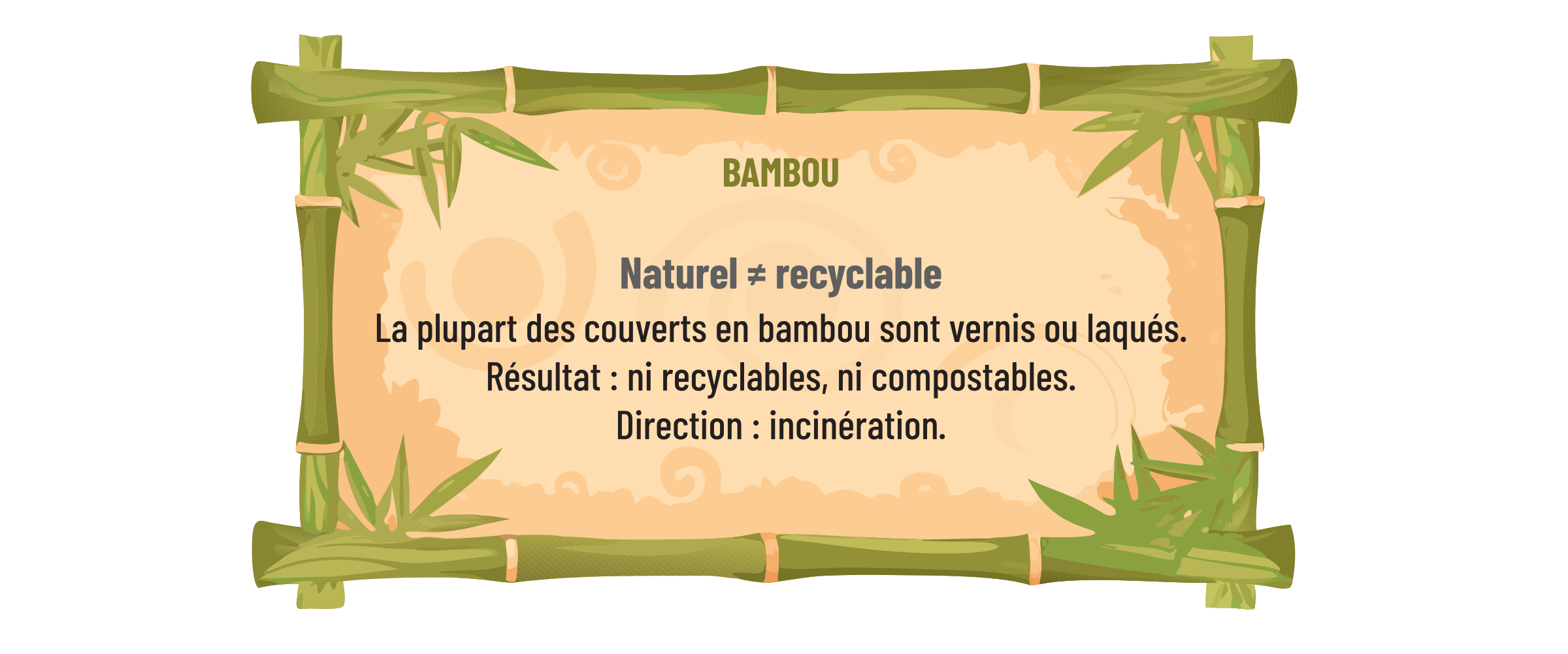 Bambou : naturel ≠ recyclable